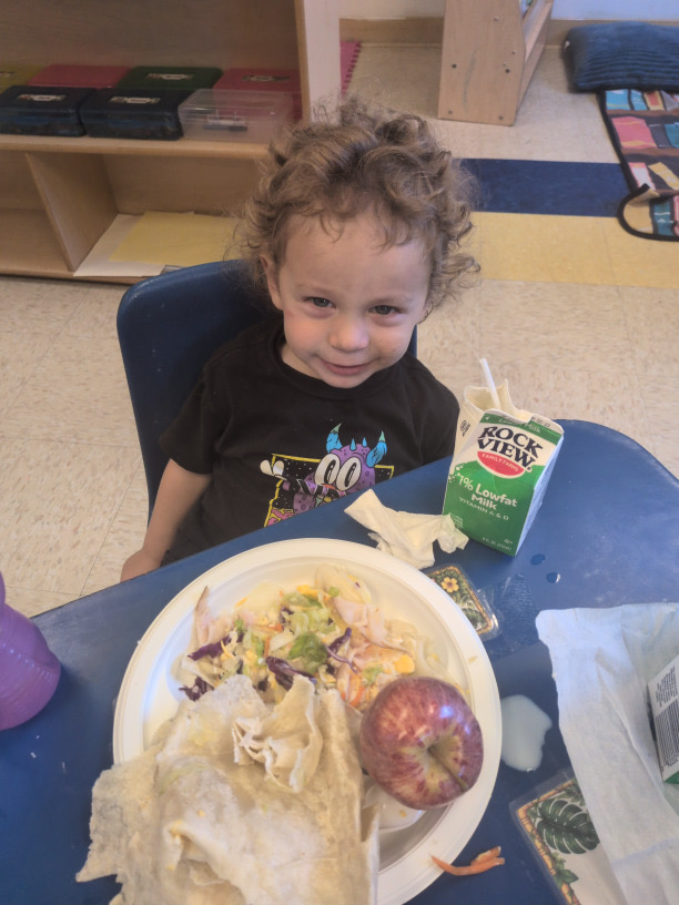 A smile at lunchtime at Kingston Academy